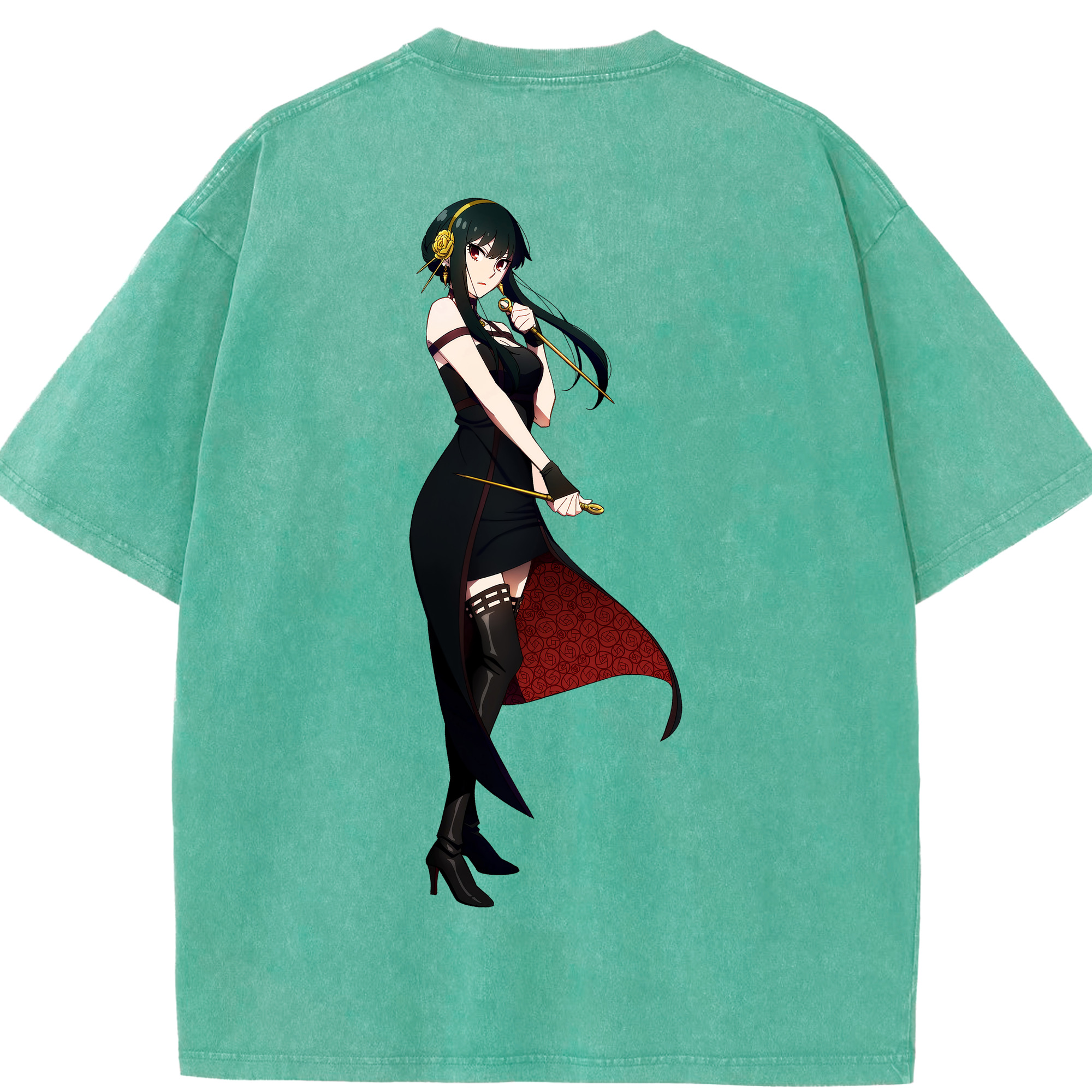 （画像用） SPY×FAMILY间谍家家酒 綿100% ヴィンテージ風 半袖Tシャツ（背面プリント）